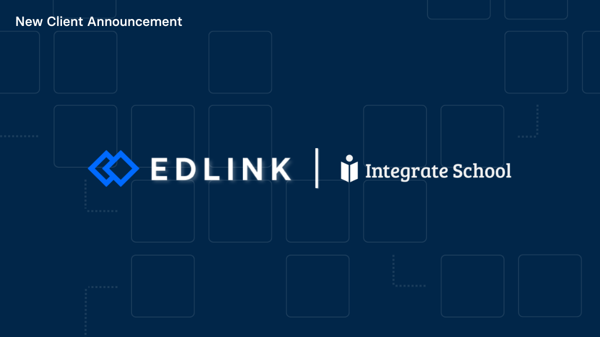 Edlink proudly welcomes Integrate School to the team!