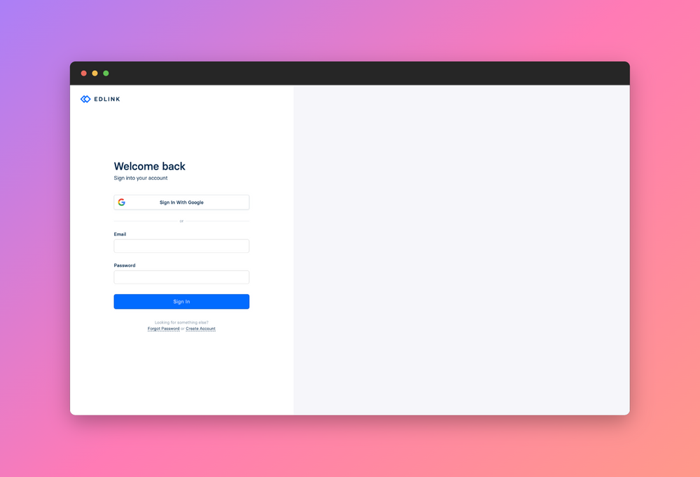 Sign into Edlink with Google SSO