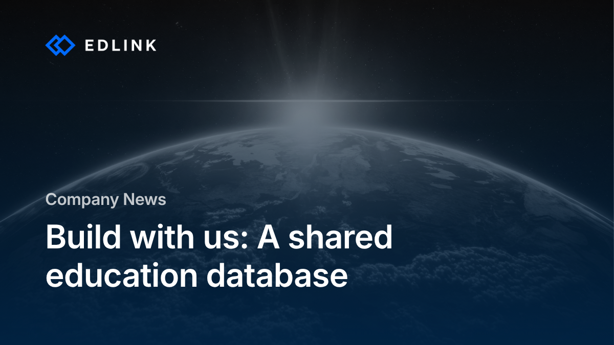 Build with us: A shared education database