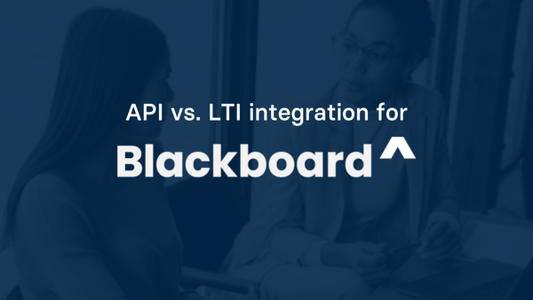 API vs. LTI integration for Blackboard