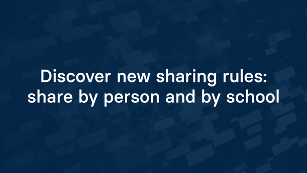 Discover new sharing rules: share by person and by school