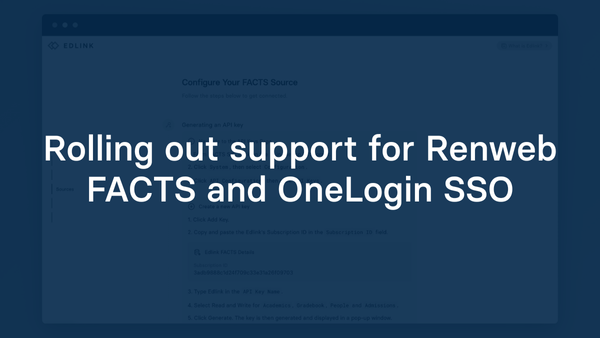 Rolling out support for Renweb FACTS and OneLogin SSO