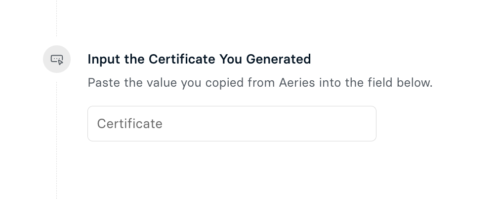 Aeries Certificate Details