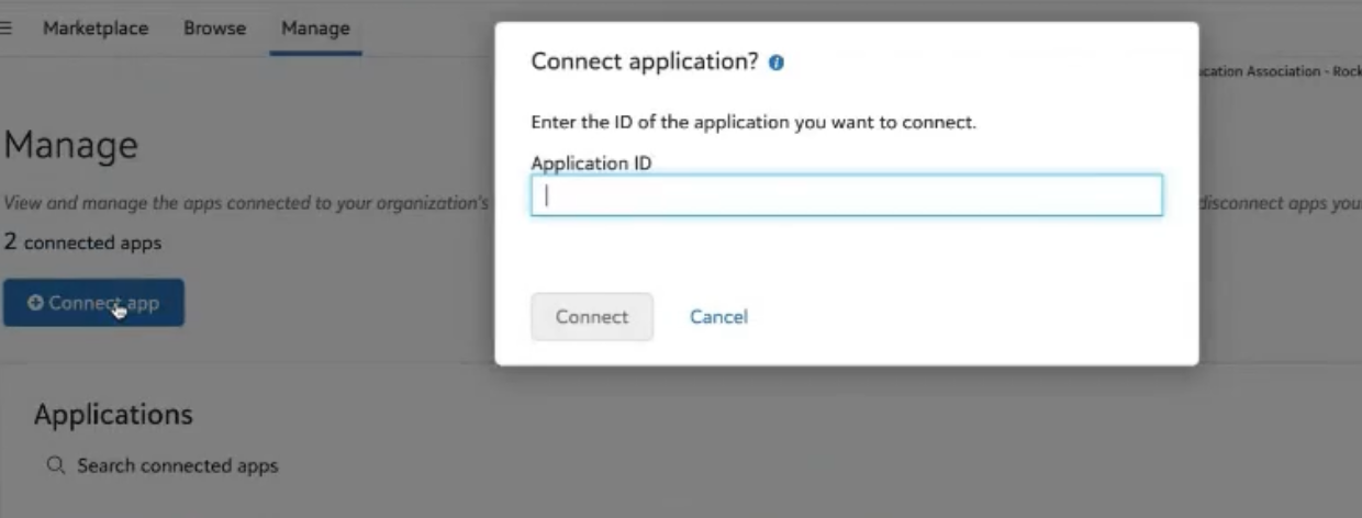 Application ID form in Blackbaud