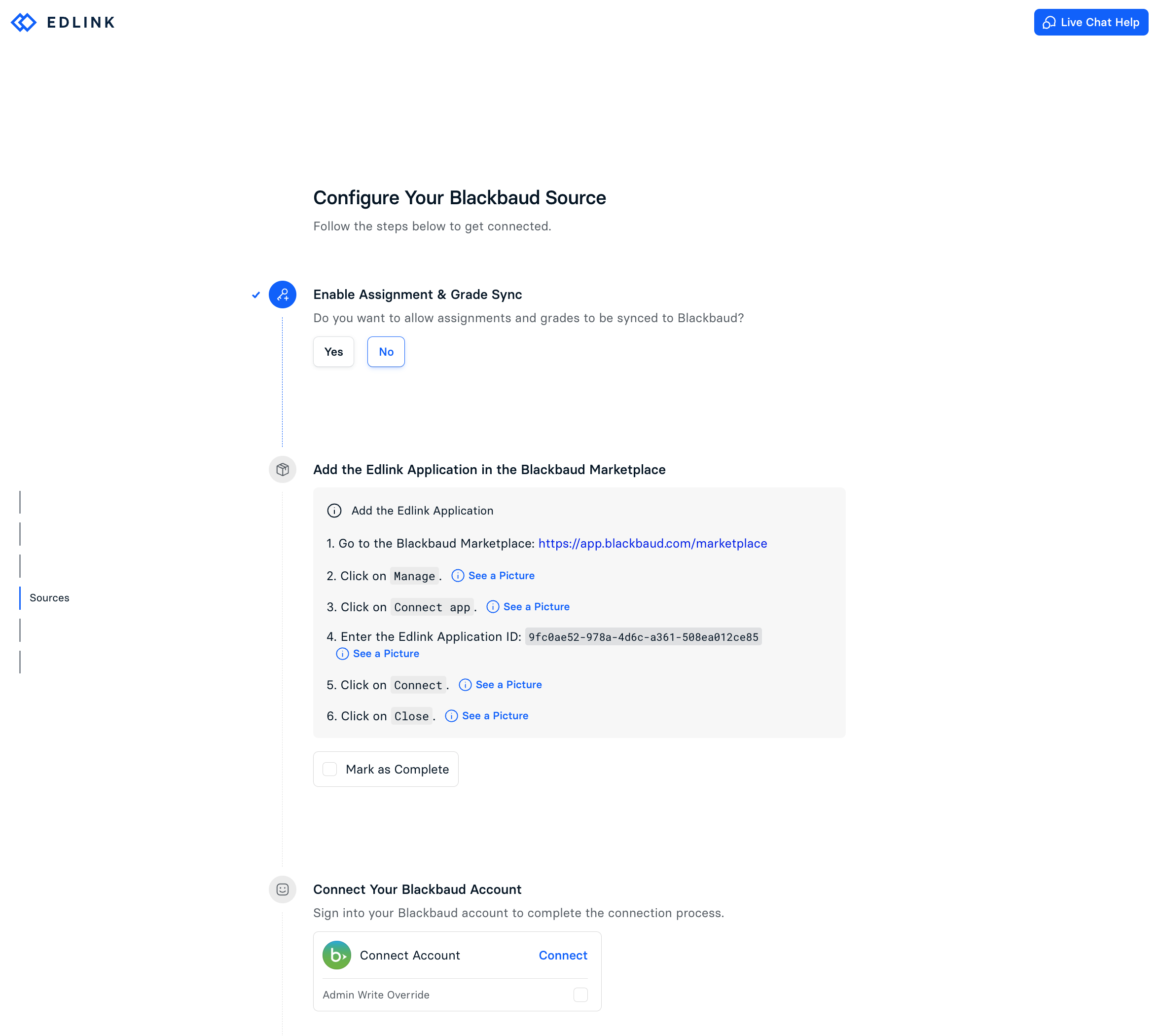 Blackbaud integration page