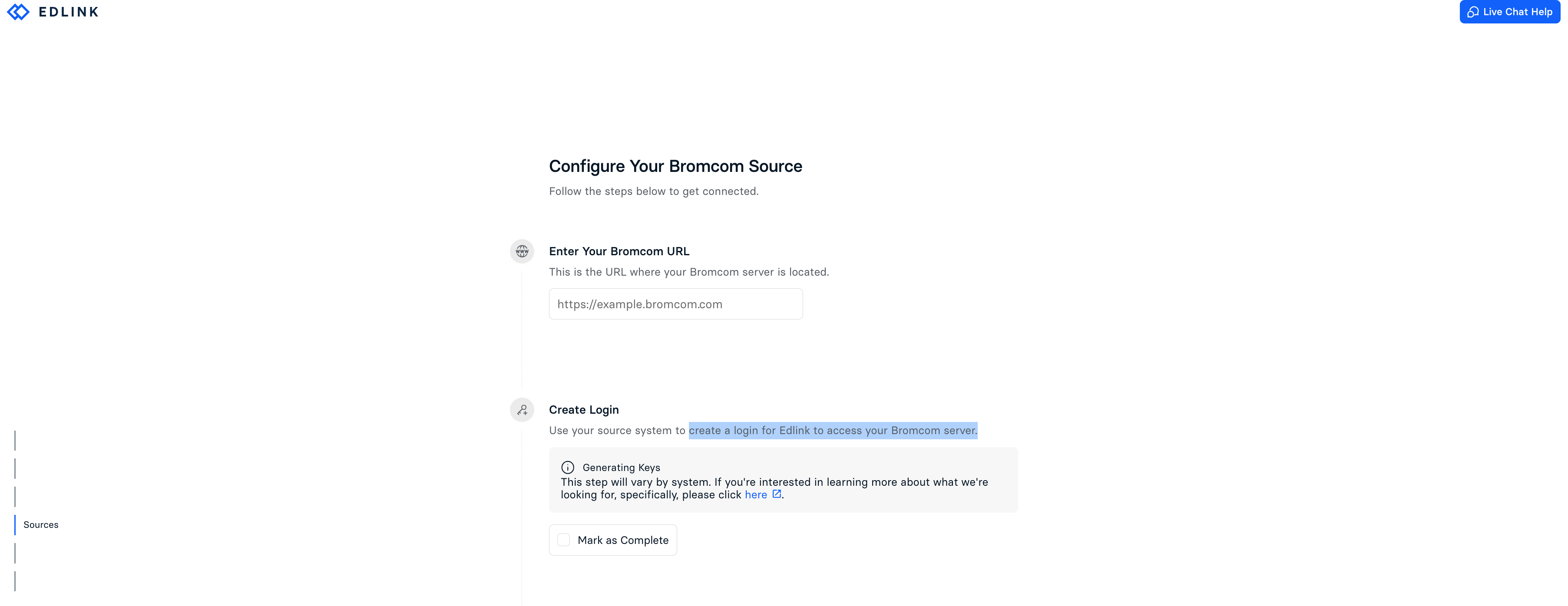 Bromcom Integration Page