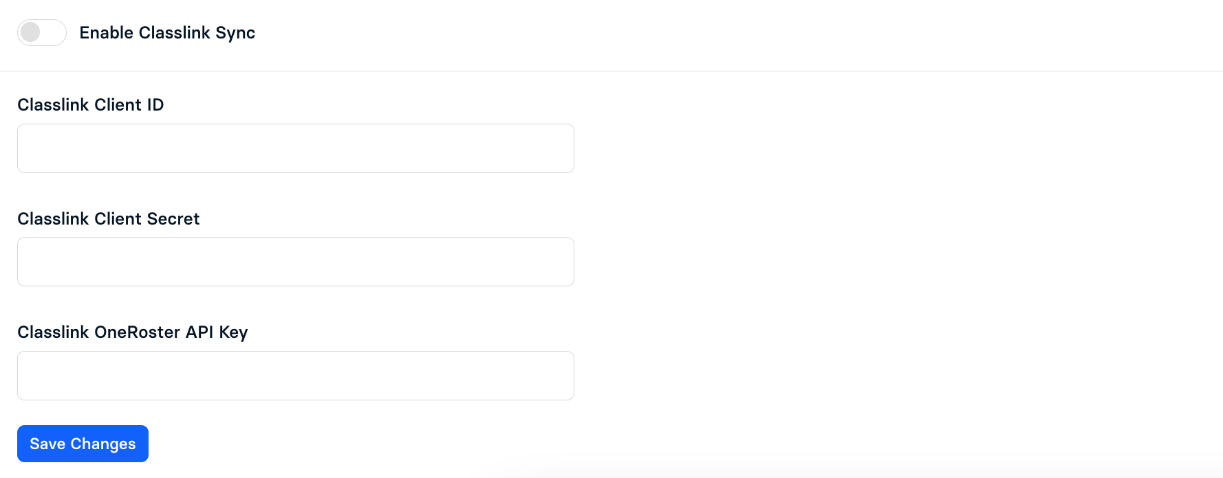 Classlink Configuration