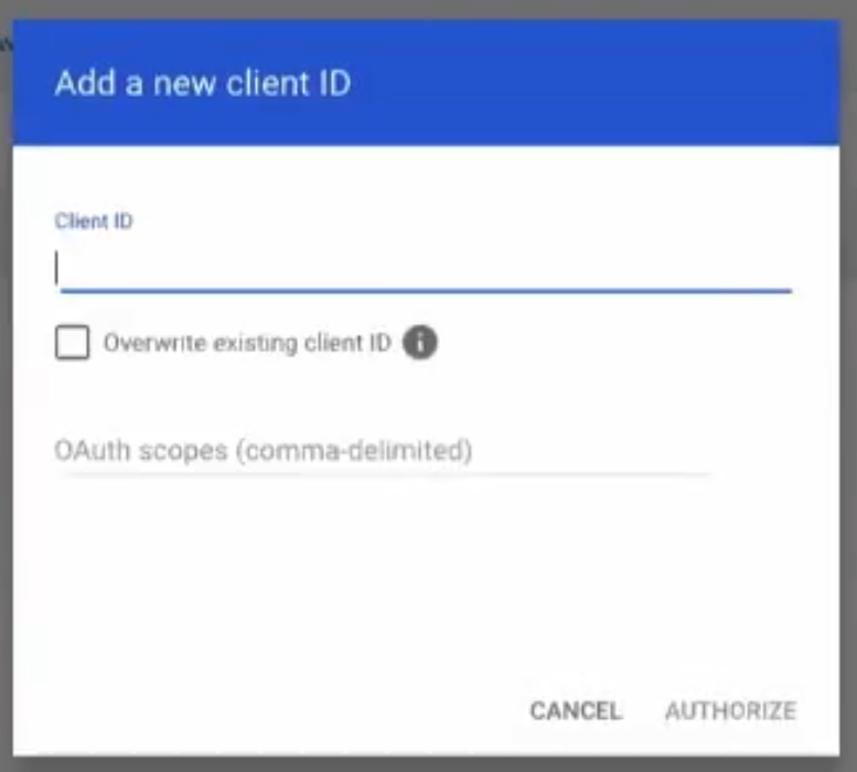 Authorize Service Account