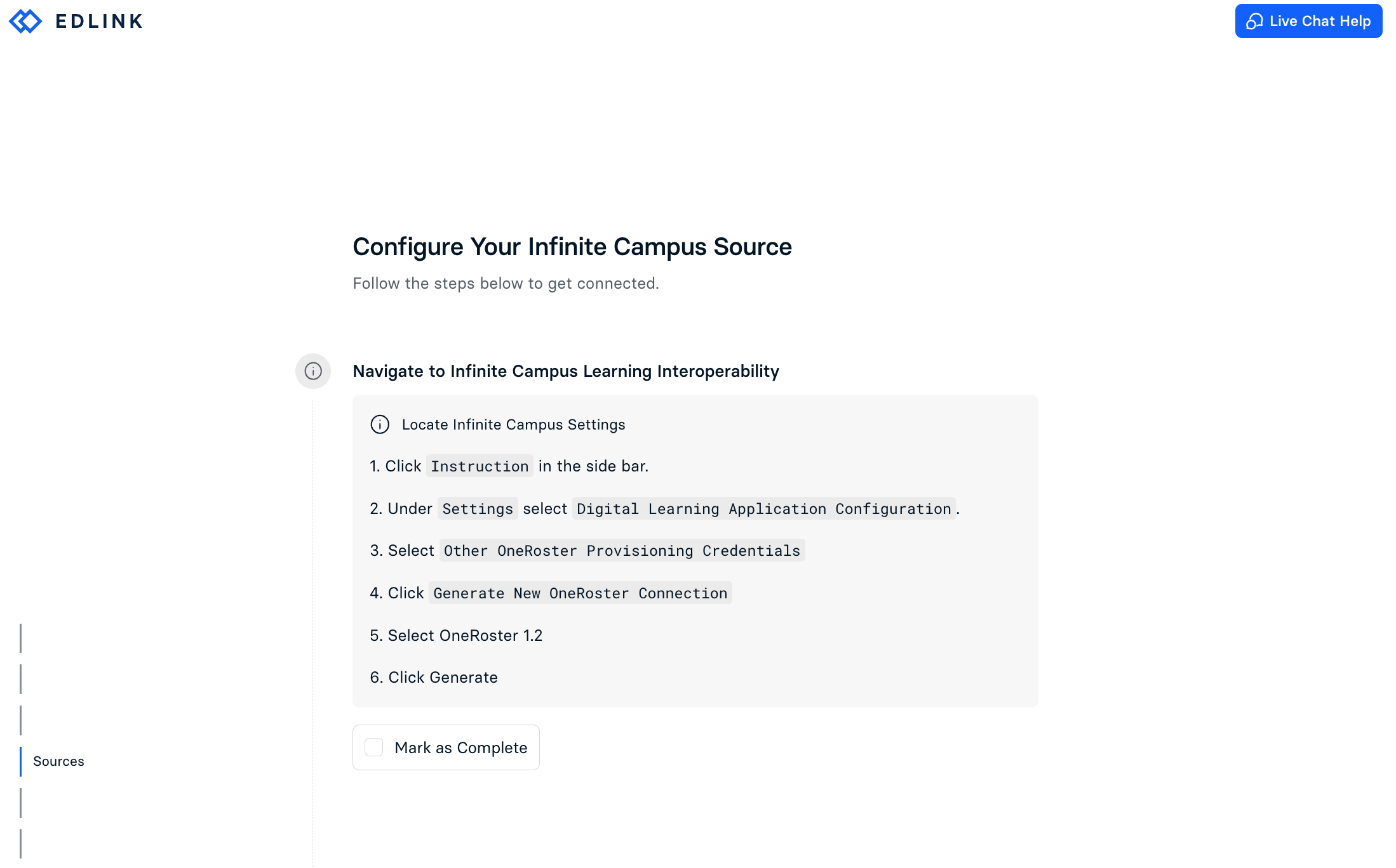 Infinite Campus Integration Page