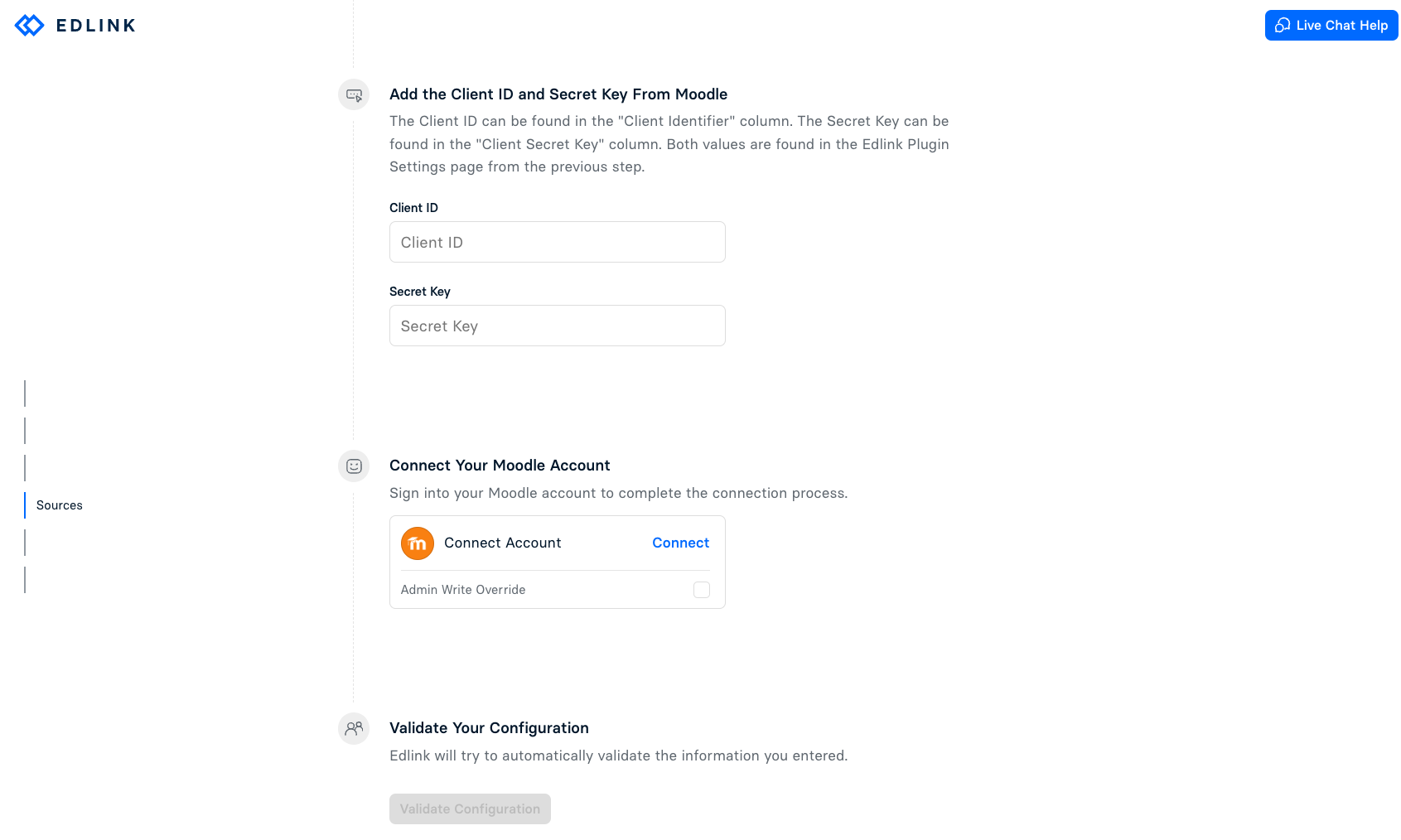 Moodle Integration Page