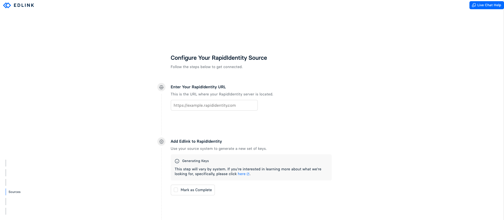 RapidIdentity Integration Page