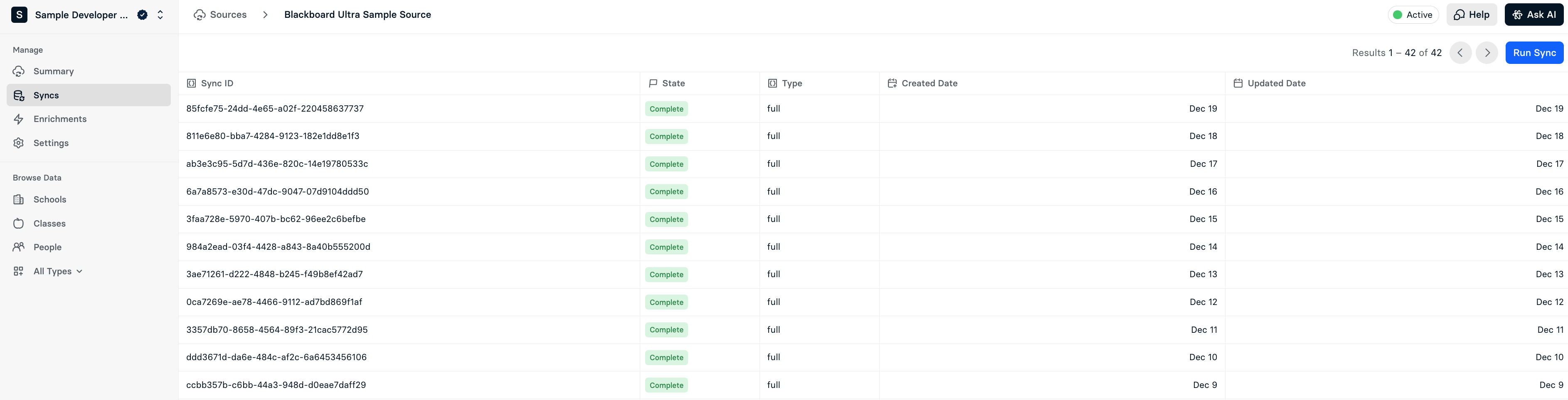 Sync Page