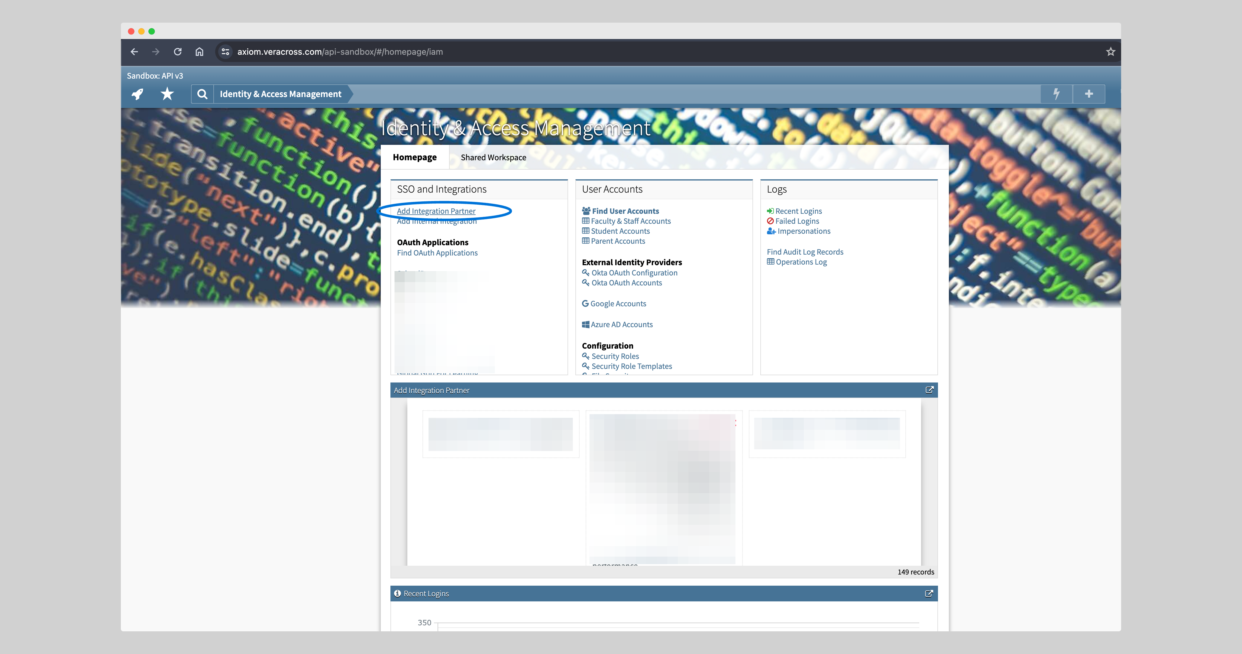 Veracross Add Integration Partner Button