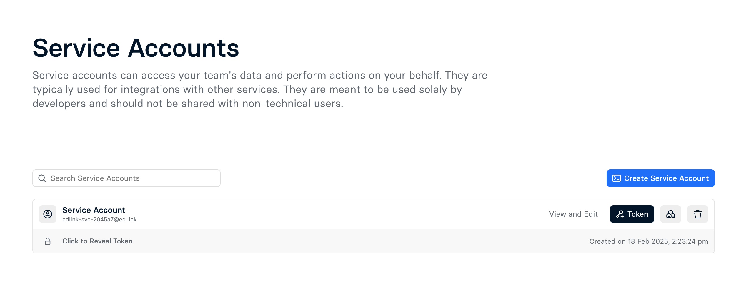 Service Accounts
