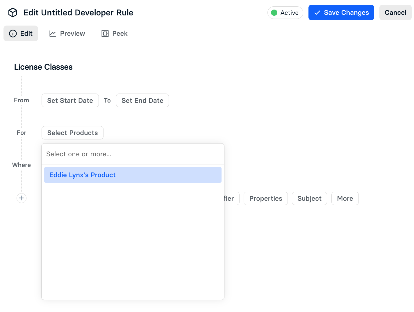 Add Products To Rule
