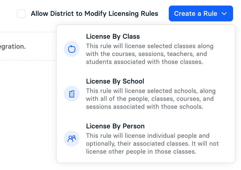 Create New Rule Drawer