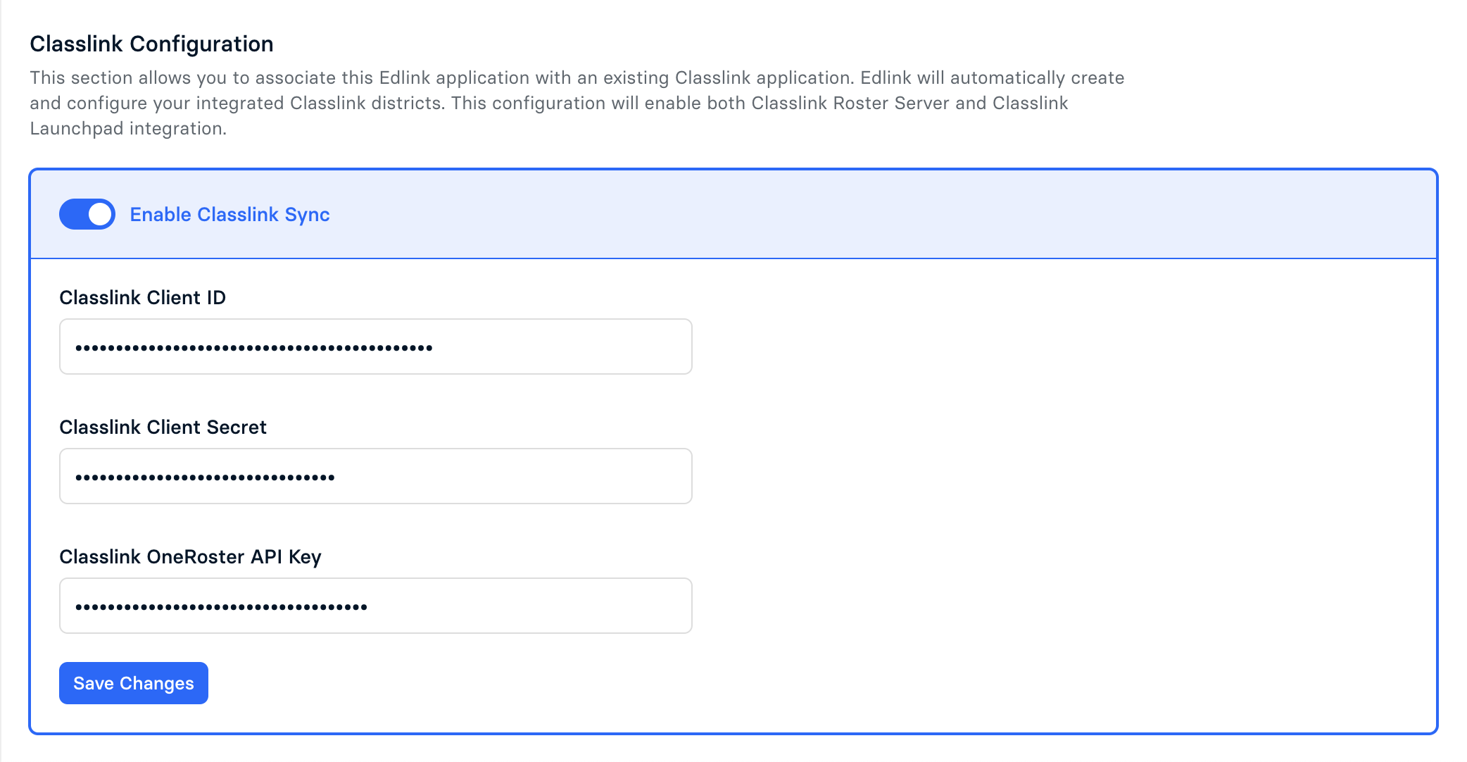 ClassLink Configuration