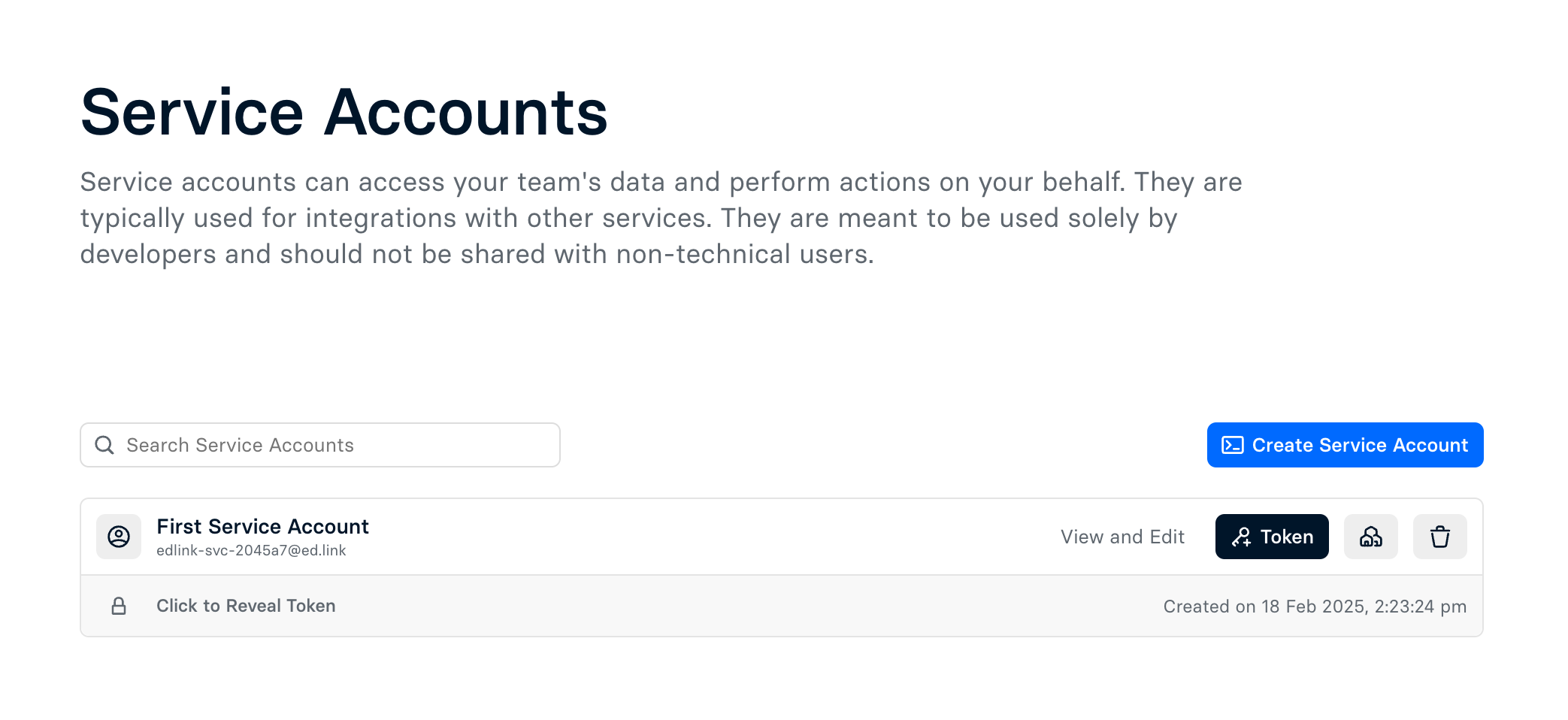Service Accounts