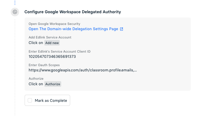 Connecting Google Classroom - Edlink Docs