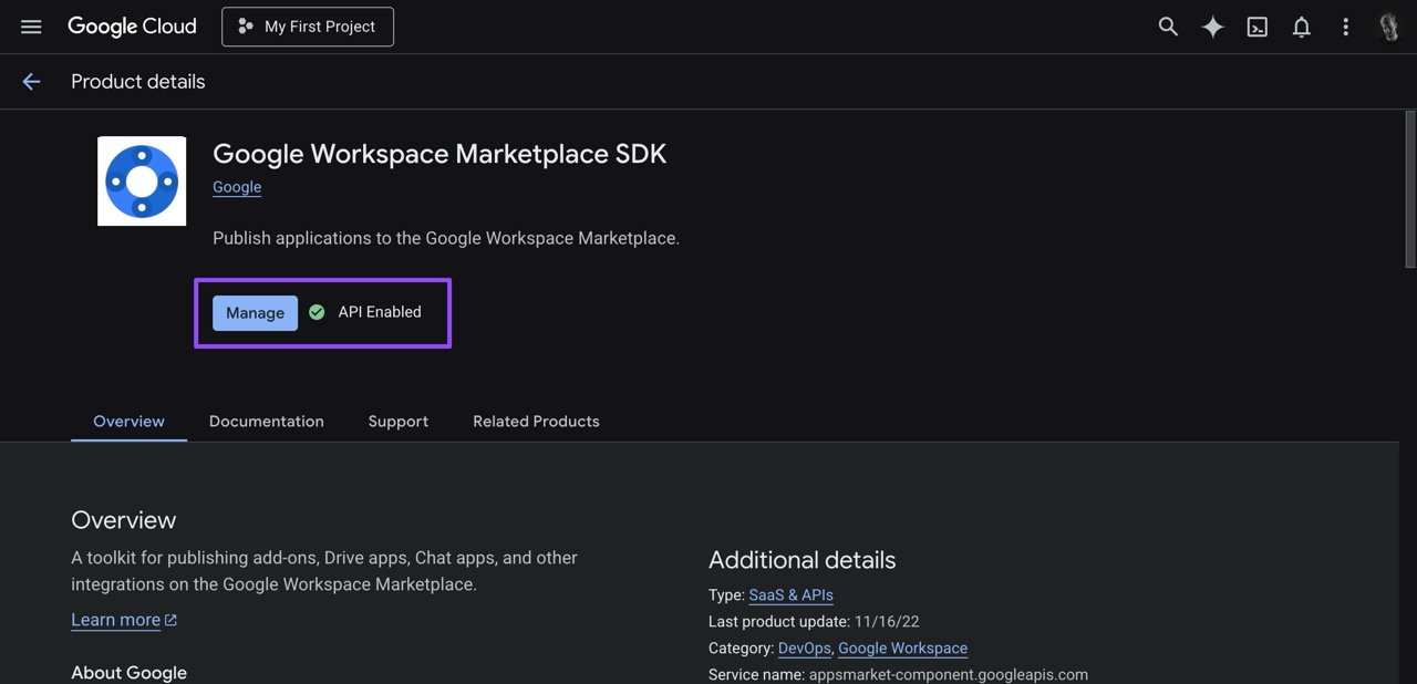 Manage Marketplace SDK