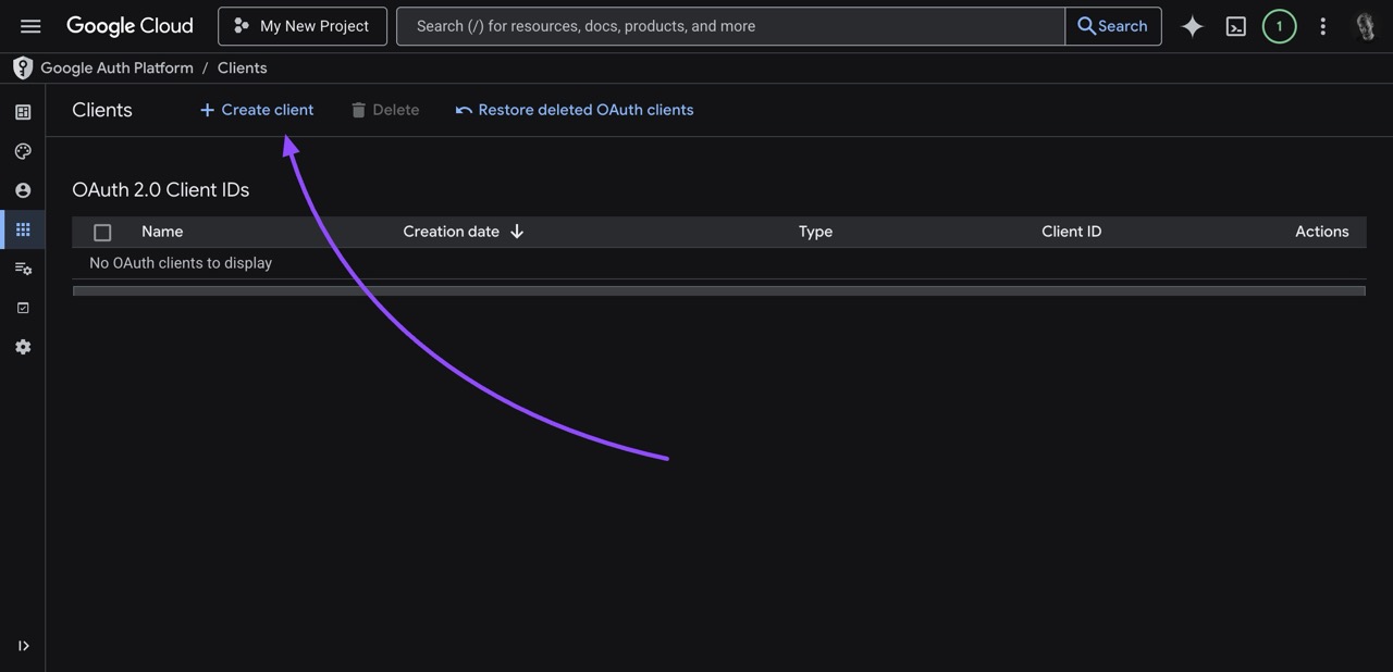 Google Cloud Create Client