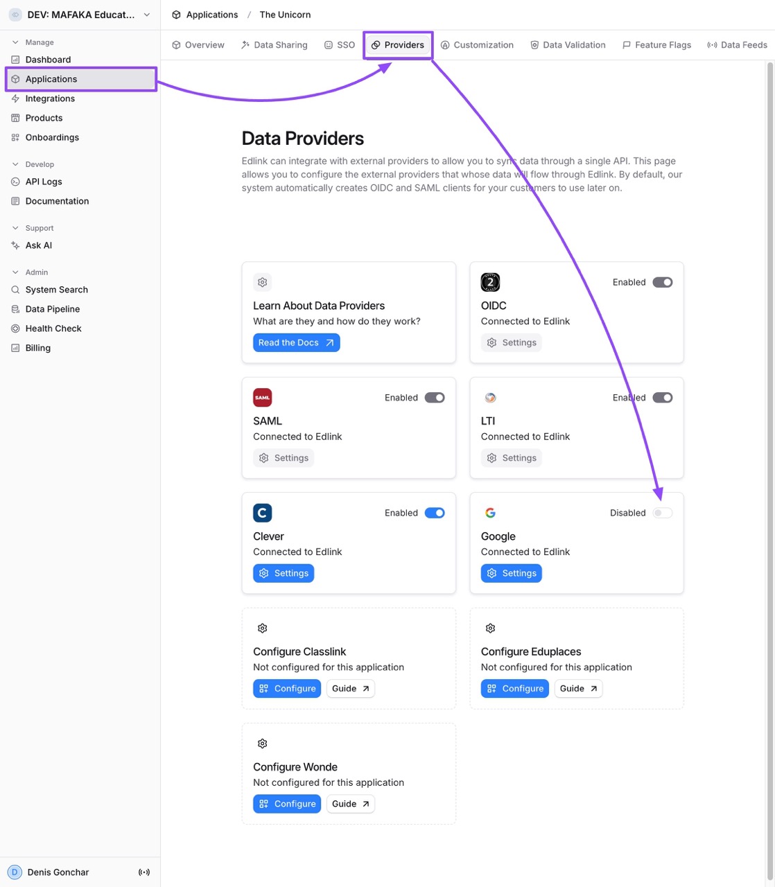 Edlink Enable Provider