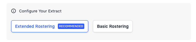 Configure Your Extract box in Onboarding Flow