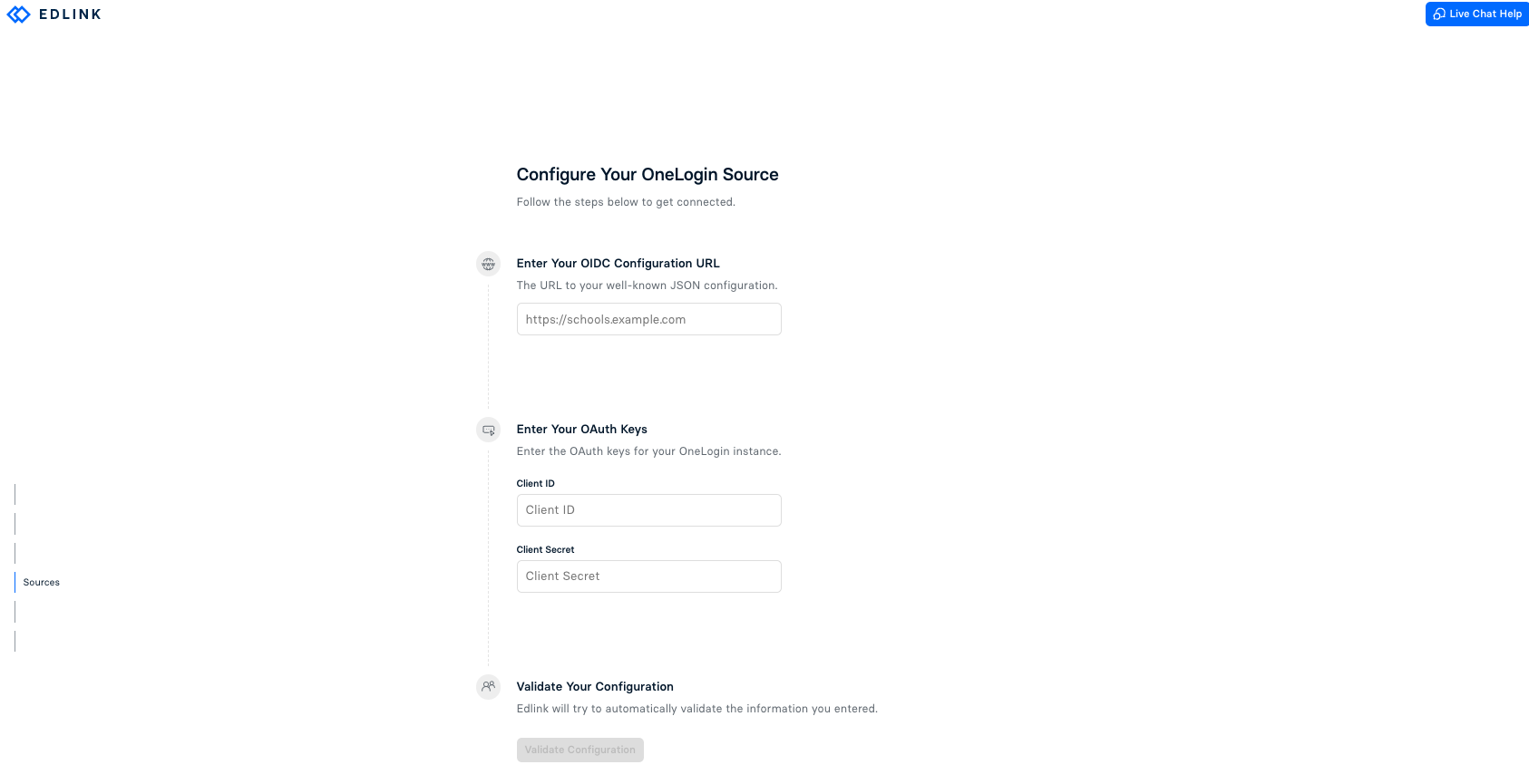 OneLogin Integration Page
