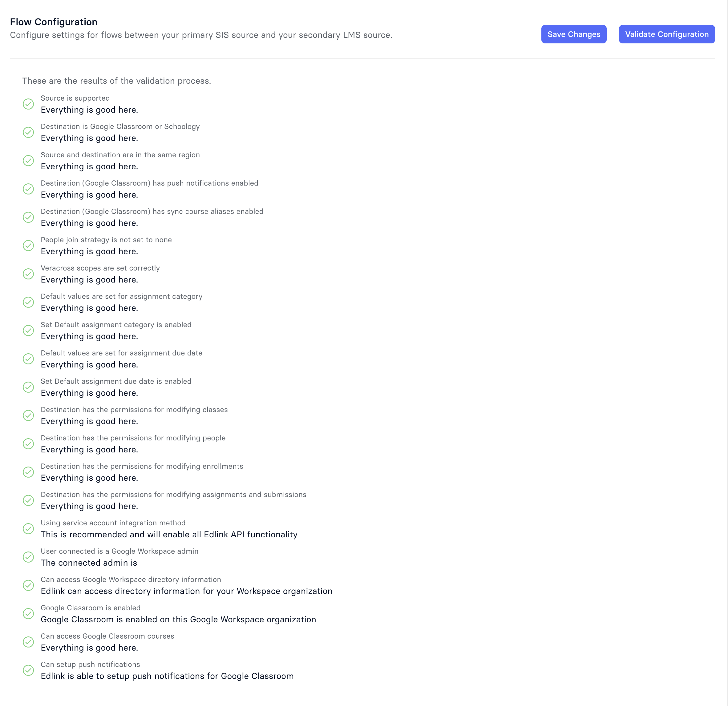 Flow Validation
