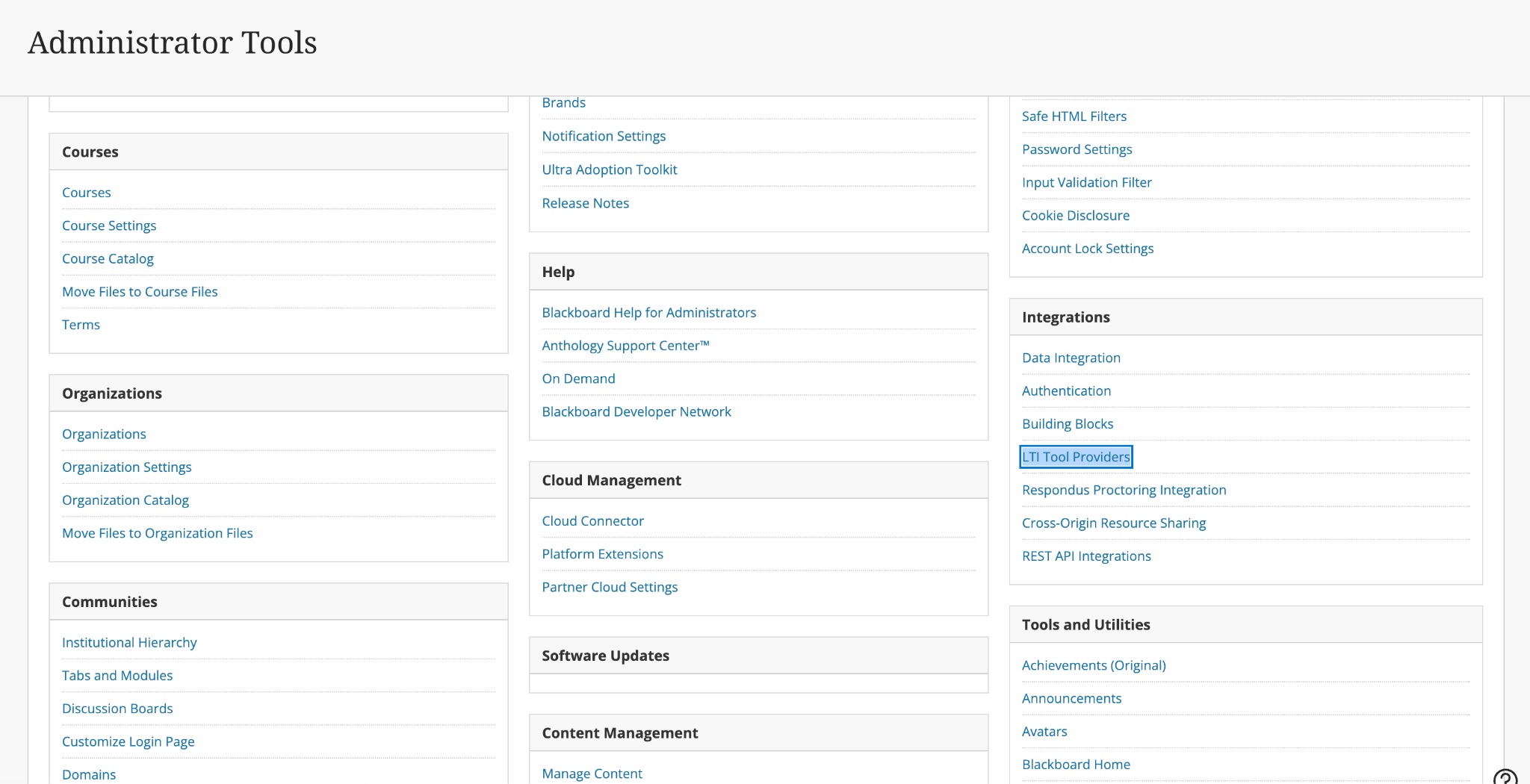 Open LTI Tool Providers