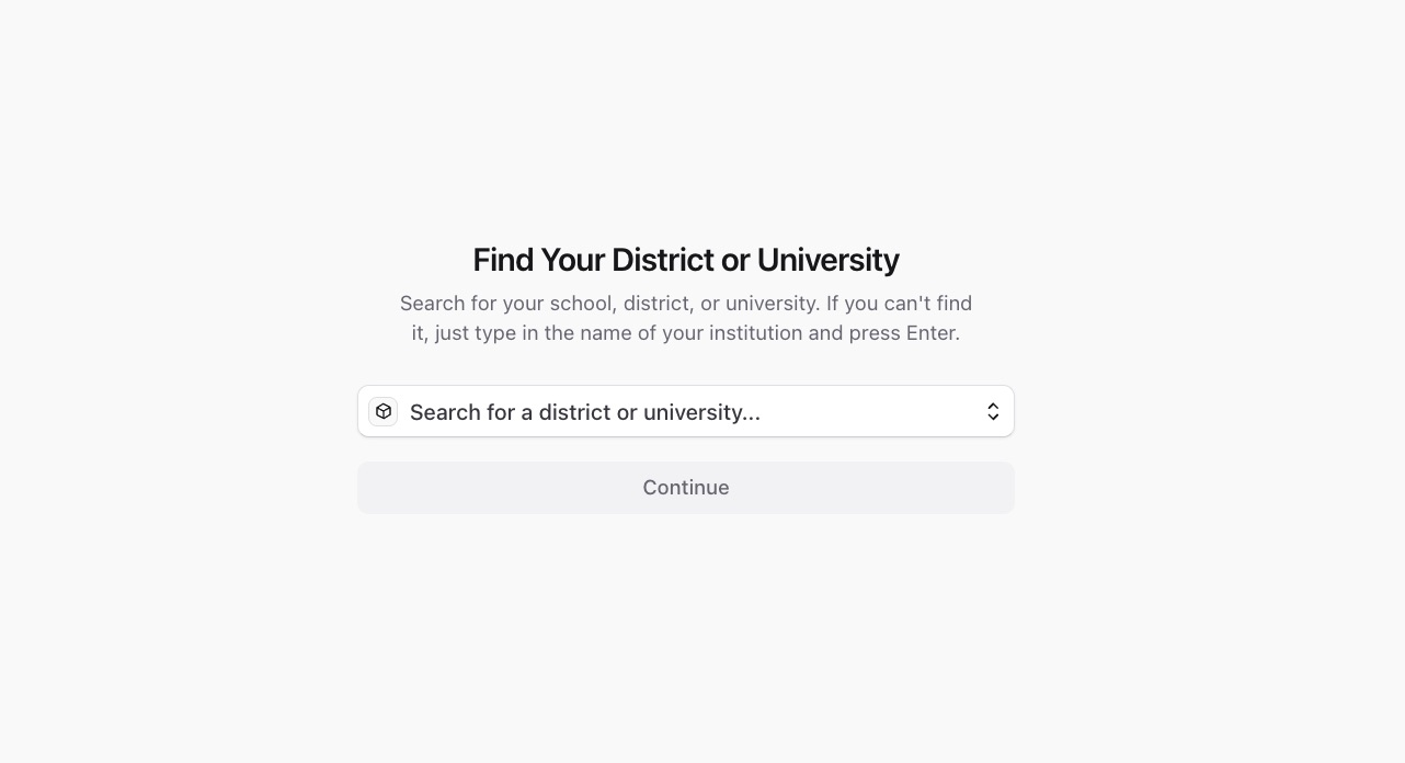 Find your district or university