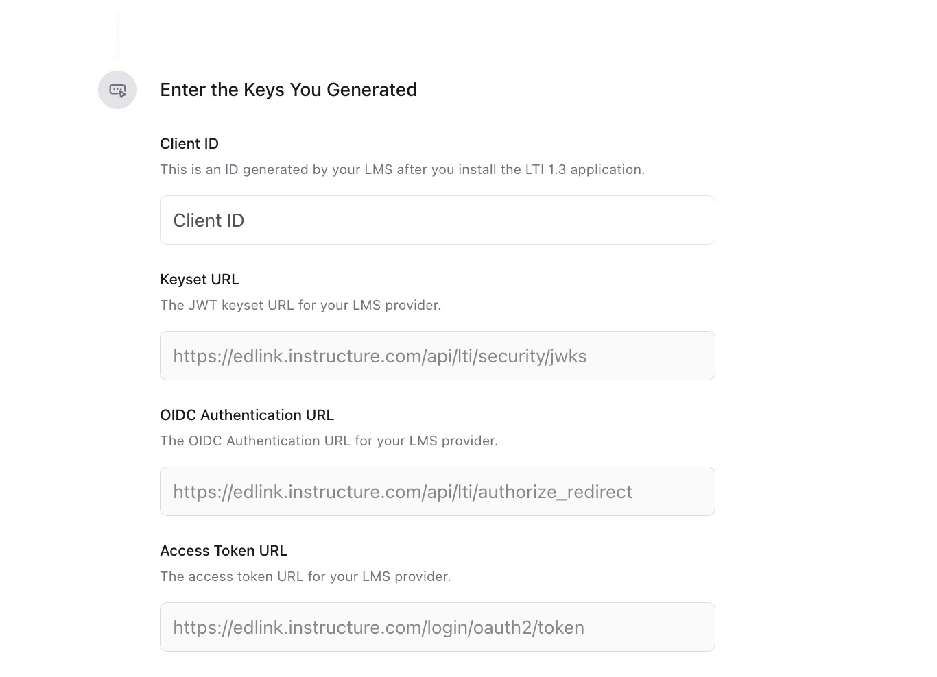 Paste the Client ID into Edlink