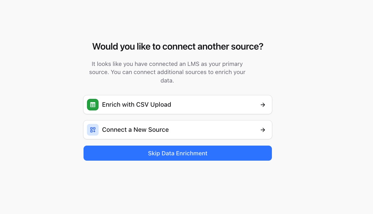 Skip data enrichment