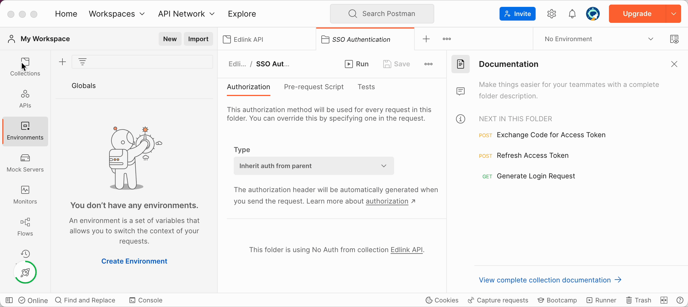 Setting the access token Postman